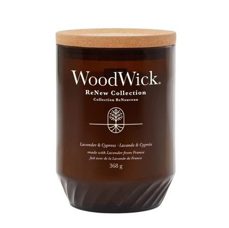 Woodwick RENEW - LAVENDER & CYPRESS - świeca duża 368 g