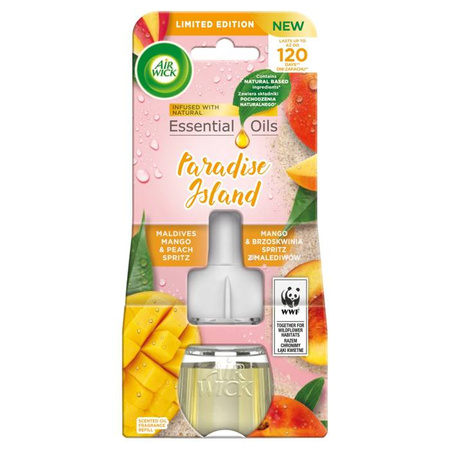 Essential Oils wkład do elektrycznego odświeżacza Mango i Brzoskwinia Spritz z Malediwów 19 ml