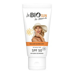 beBIO SUN balsam do ciała i twarzy z ﬁltrem słonecznym SPF 50 75 ml