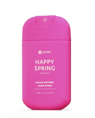 HISKIN ANTIBAC Spray do dezynfekcji rąk Happy spring hibiscus (różowy), 30 ml