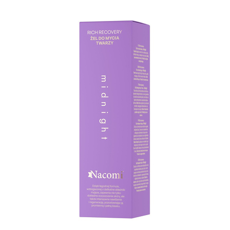 Nacomi Rich recovery - Żel do mycia twarzy Midnight 140 ml
