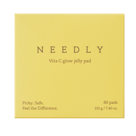 Needly Vita C Glow Jelly Pad, rozświetlające płatki tonizujące z witaminą C, 60 szt.