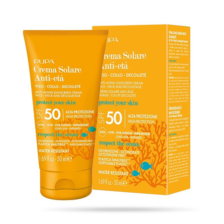 PUPA Milano Krem przeciwsłoneczny do twarzy SPF 50 z kuracją anti-aging