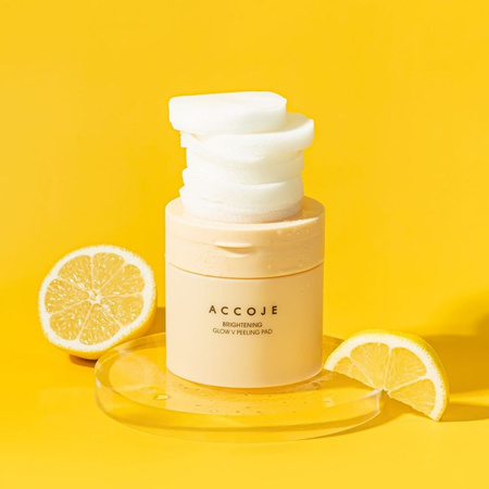 ACCOJE Brightening Glow V Peeling Pad płatki tonizujące, 150 ml