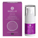 BasicLab  Stymulujące Serum peptydowe 15 % peptydów, 5% kompleksu czynników wzrostu, mikroigły, Napięcie i Ujędrnienie, 15 ml