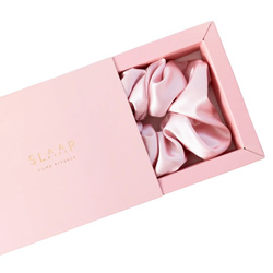 SLAAP Jedwabna gumka do włosów scrunchie pudrowy róż