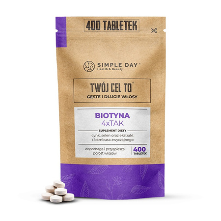 Twój Cel to Biotyna 4xTAK z naturalnym krzemem – 400 tabletek