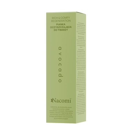 Nacomi Rich&comfy regeneration - Pianka oczyszczająca do twarzy Awokado 150 ml