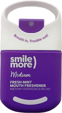 HISKIN SMILE MORE odświeżacz do ust - Medium fresh mint (fioletowy), 20 ml