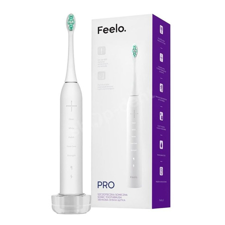 FEELO PRO szczoteczka soniczna WHITE + etui + 1 końcówka