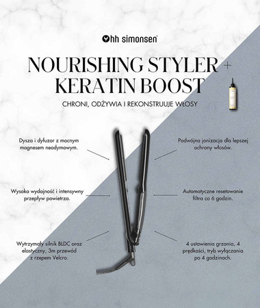 HH SIMONSEN Prostownica Nourishing Styler + HH SIMONSEN Keratin Boost