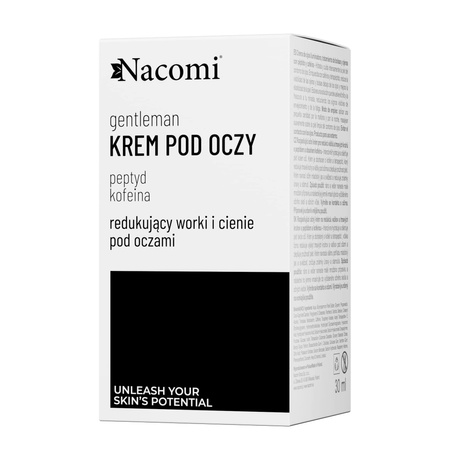 Nacomi Rozświetlający krem pod oczy niwelujący worki i cienie z peptydami i kofeiną 30 ml
