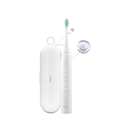 FEELO PRO szczoteczka soniczna WHITE + etui + 1 końcówka