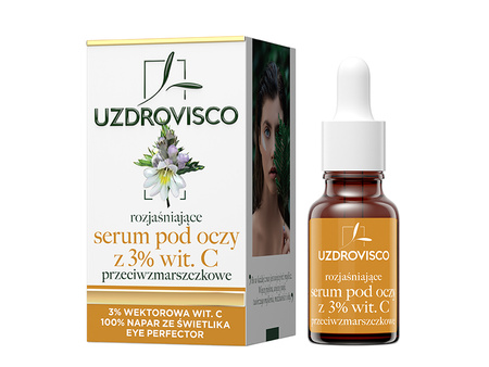 Uzdrovisco Świetlik Rozjaśniające serum pod oczy z 3% wit.C przeciwzmarszczkowe 15 ml