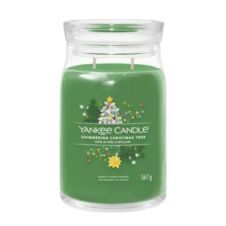 Yankee Candle Signature – Świeca duża Shimmering Christmas Tree, 567 g