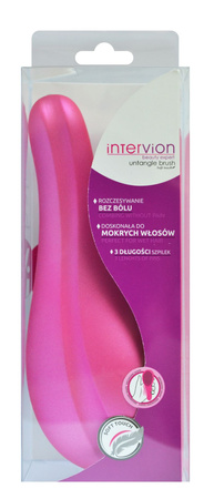 Intervion Szczotka do czesania różowa Untangle soft touch