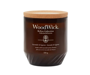 Woodwick RENEW - LAVENDER & CYPRESS - świeca średnia 184 g