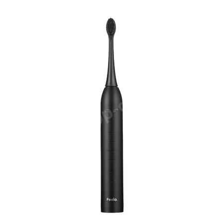 FEELO PRO szczoteczka soniczna PREMIUM BLACK + etui + 4 końcówki (set)