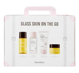 Hanskin Glass Skin On The Go Zestaw podróżny do pielęgnacji skóry - efekt gładkiej, lśniącej cery