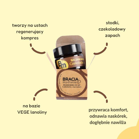 Bracia Mydlarze Maska do ust czekolada z karmelem 15 ml