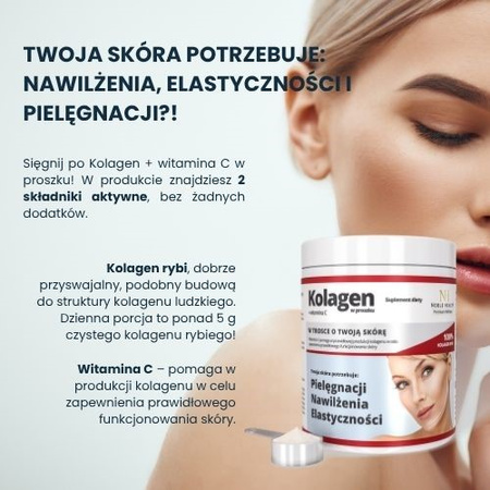 Noble Health Kolagen w proszku + wit. C 100 g