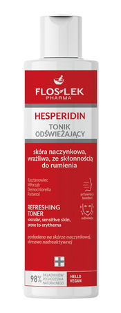 Floslek Tonik odświeżający do skóry naczynkowej 225 ml | Puderikrem