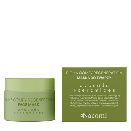Nacomi Rich&comfy regeneration - Maseczka do twarzy Awokado 40 ml