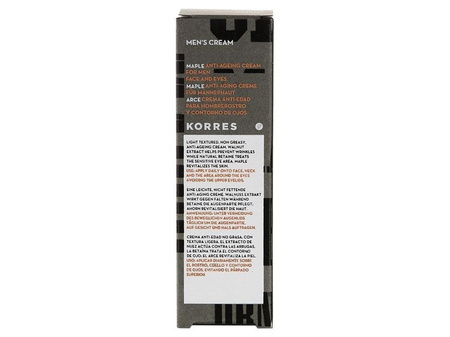 Krem przeciwstarzeniowy dla mężczyzn do twarzy i pod oczy z syropem klonowym