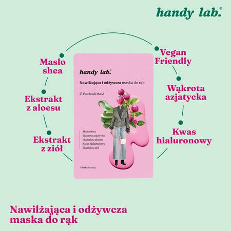 handy lab. Patchouli Mood maska na dłonie w rękawiczkach, 1 para