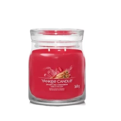 Yankee Candle Signature – Świeca średnia Sparkling Cinnamon. 368 g