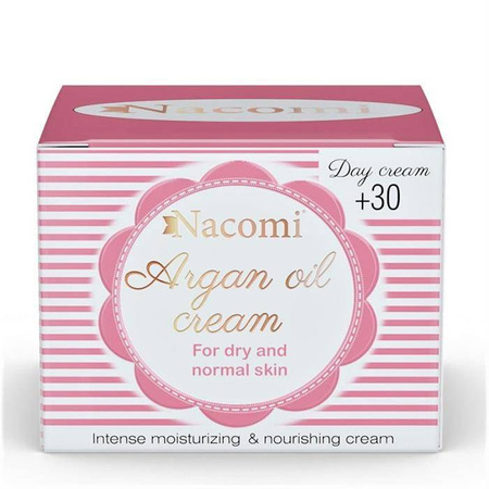 Nacomi Krem arganowy 30+ na dzień z witaminą E 50 ml