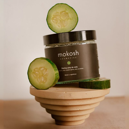 Mokosh Peeling Solny - Melon z ogórkiem, 300 ml