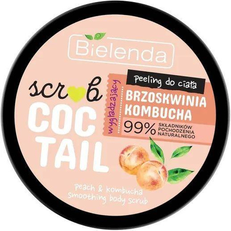 Bielenda Coctail Scrub Wygładzający peeling do ciała Brzoskwinia + Kombucha