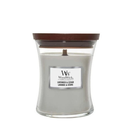 Woodwick - LAVENDER & CEDAR - świeca średnia 275 g