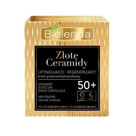 Bielenda Złote Ceramidy Liftingująco - regenerujący krem przeciwzmarszczkowy 50+ dzień/noc