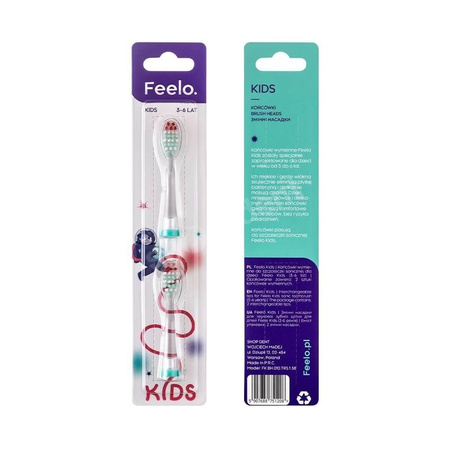 FEELO KIDS końcówki do szczoteczki sonicznej KIDS, 2 szt.
