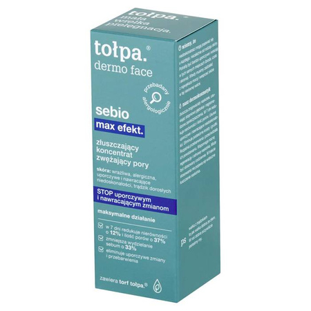 Tołpa Dermo Face Sebio max efekt złuszczający koncentrat zwężający pory 75 ml