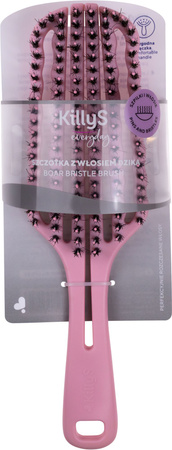 KillyS Szczotka do czesania z włosiem dzika różowa