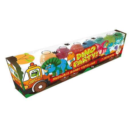 CHLAPU CHLAP Zestaw kul do kąpieli Dino Truck 7x50 g