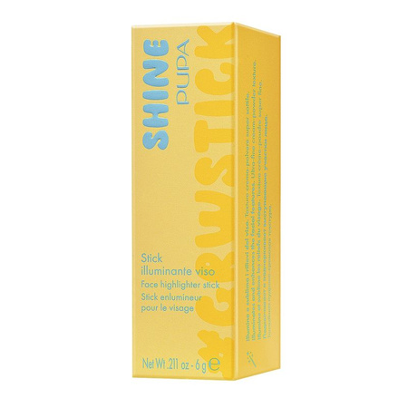 PUPA Milano SHINE Rozświetlający stick do twarzy - 002 Golden hour, 6 g