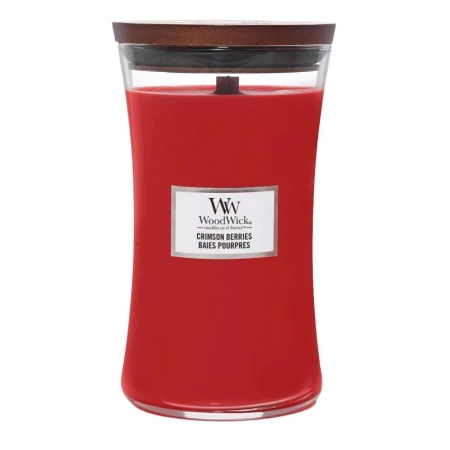 WoodWick Crimson Berries – świeca duża, 600 g