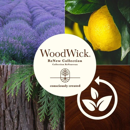 Woodwick RENEW - LAVENDER & CYPRESS - świeca średnia 184 g