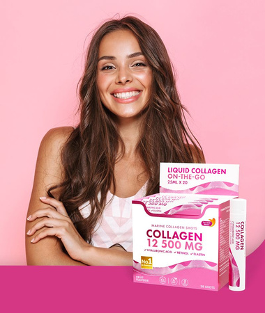 Swedish Nutra Marine Collagen 12 500 mg Shots Kolagen morski w shotach, 20 szt x 25 ml