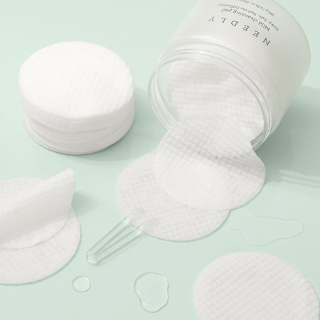 Needly Mild Cleansing Pad, delikatne płatki oczyszczające skórę twarzy, 60 szt