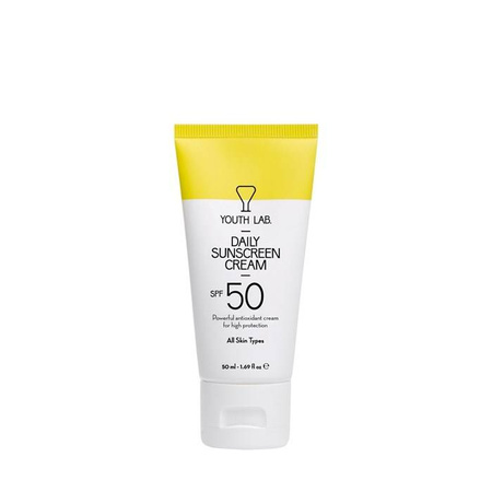 Youth Lab Daily Sunscreen SPF 50 krem przeciwsłoneczny dla wszystkich rodzajów skóry, bez pigmentów