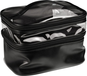 Intervion Kuferek kosmetyczny podwójny Glam black