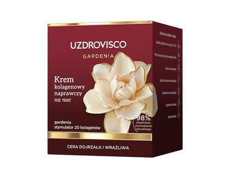 Uzdrovisco Gardenia Krem kolagenowy naprawczy na noc 50 ml