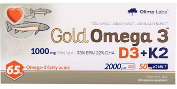 OLIMP LABS Gold Omega 3 D3+K2 30 kaps blistry