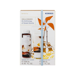 Korres Zestaw Vanilla Cinnamon - Żel pod prysznic & Mleczko do ciała