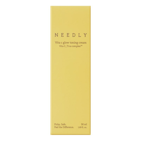 Needly Vita C Glow Toning Cream, rozświetlający krem tonizujący z witaminą C, 50 ml
